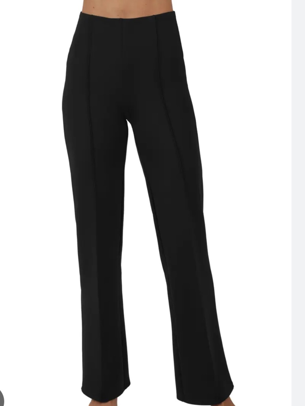 Yogalicious Black Pintuck Flare Leggings